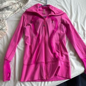 Lululemon pink hooded zip up. NWOT.